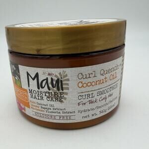 New Maui Moisture Curl Quench + Coconut Oil Curl Smoothie 12oz Thick Curly Hair